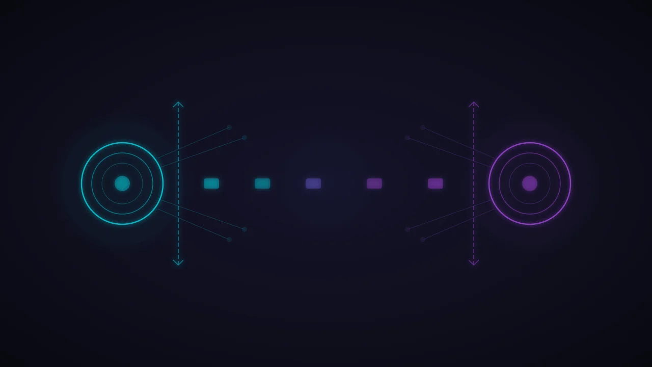 Diagram of a trust channel being established between an AI agent and a service, showing capability discovery, scope boundaries, and escalation requests