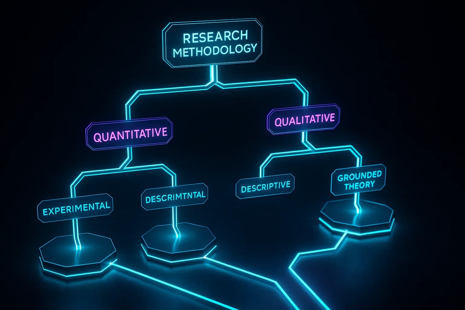 A decision tree flowchart helping researchers decide when to use synthetic users versus real participants, with branches for research type, stakes level, and demographic requirements